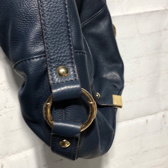 Michael Kors Fulton Navy Leather Hobo - Picture 6 of 16